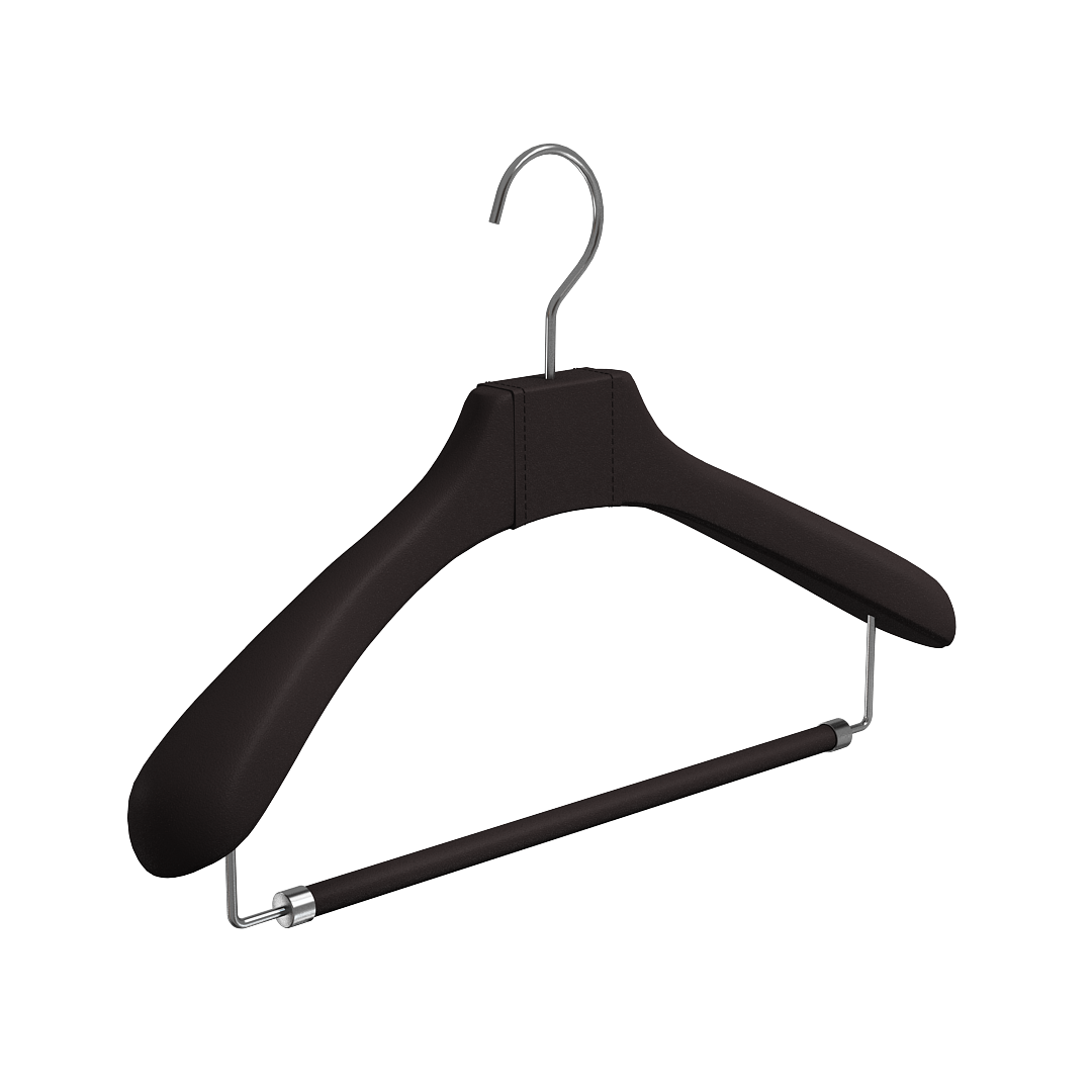 Вешалка для костюмов Elegance Lux, кожа \ EGL12-36, BlackCoffee