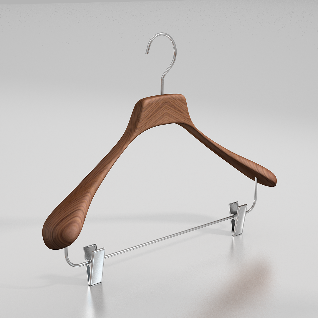 Вешалка с клипсами для костюмов Bohema, орех \ BHW13-36, натуральный