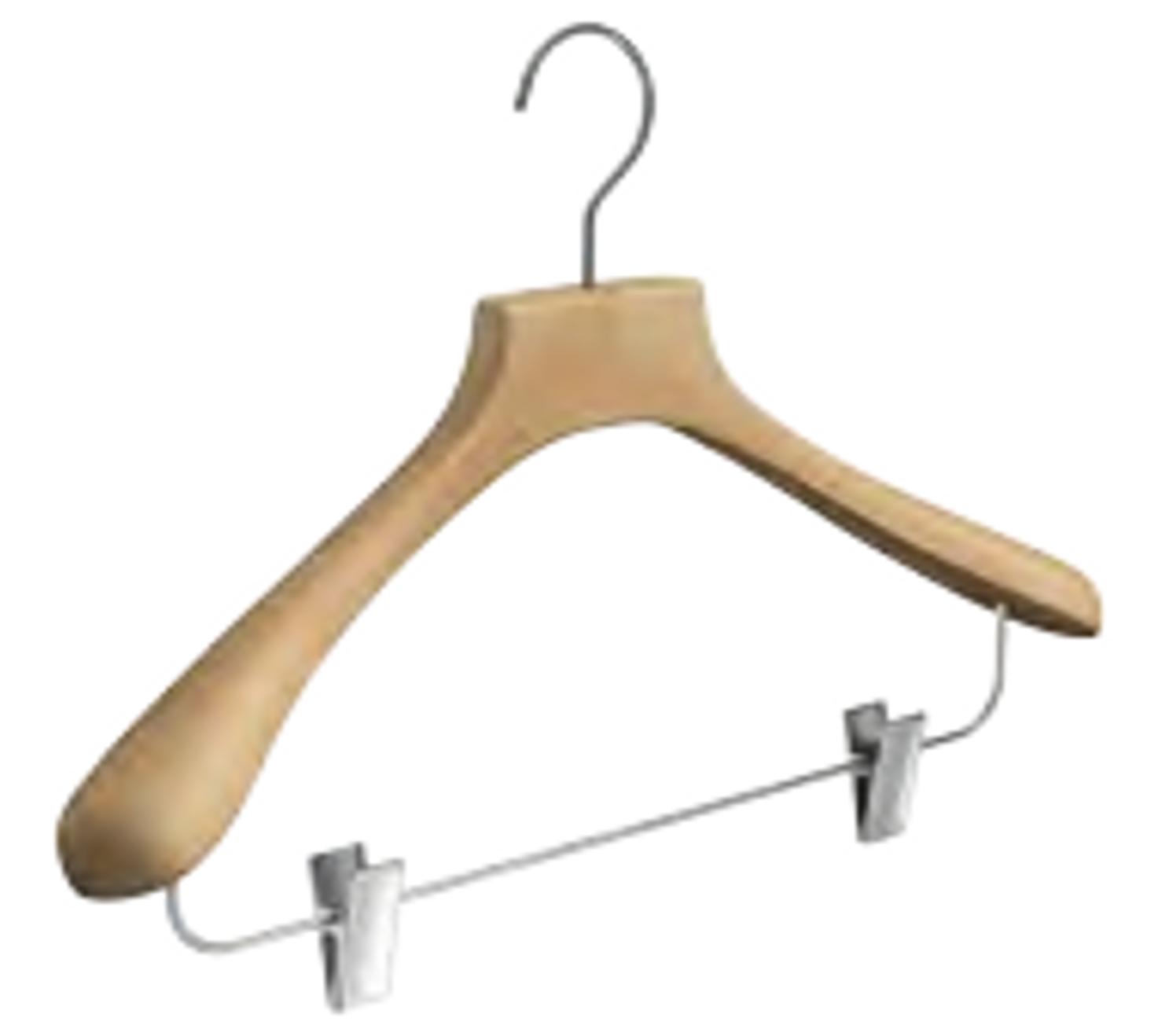 Вешалка с клипсами для костюмов Classic, бук \ CLB13-36, натуральный
