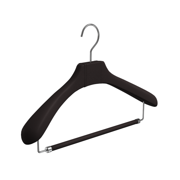 Вешалка для костюмов Elegance Lux, кожа \ EGL12-36, BlackCoffee